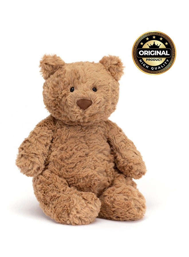 Jellycat دب بارثولوميو - دمية محشوة متوسطة - لعبة ناعمة مع أرجل كوردية، هدية عيد الحب اللطيفة للأطفال والبالغين، مجموعة جليكات، 22 سم - Image 1